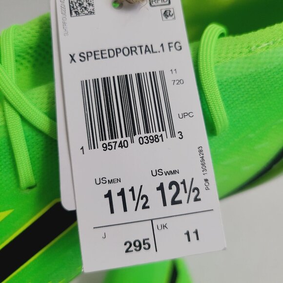 NEW Adidas X Speedportal.1 FG Soccer Cleats GW8426 Size 11.5 Green main image 8